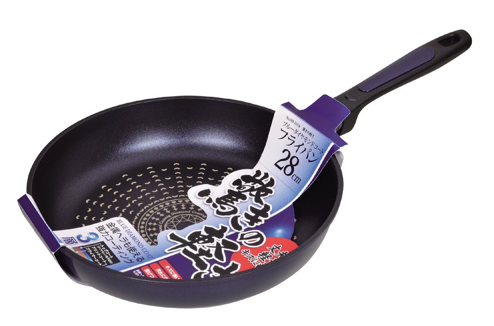 パール金属 軽量フライパン28cm ブルーダイヤモンド ガス火専用
